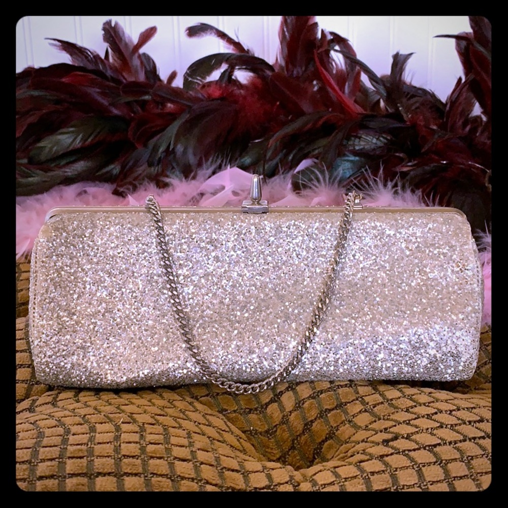 Vintage glittery flapper style clutch purse